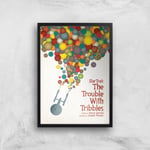 The Trouble With Tribbles Giclee - A4 - Black Frame