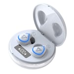 oshhni A29 TWS Wireless Headphones, Bluetooth 5.0 Fitness Sport Earphone w/Power Display Charging Case For Gym Work （Black White） - White