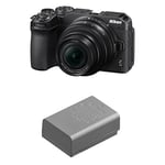 Nikon kit Z 30 + 16/50mm VR, Appareil Photo Hybride capteur DX (20,9 MP, 4K UHD 30p ou Full HD 120p, Rafale 11 + Batterie Li-ION EN-EL25a pour Hybride Z30, Z50 et Z FC