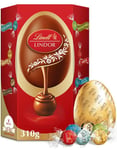 Stort Lindt Lindor Ägg Med Assorted Truffles - Stort Chokladägg Med Olika Chokladtryfflar Med Fyllning 310 Gram