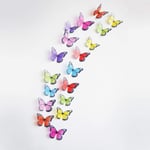FZBK 18pcs Black And White 3d Effect Crystal Butterflies Wall Sticker Beautiful Butterfly for Kids Room Wall Decals Home Decoration-104