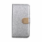 Skalo Glitter design Plånboksfodral till iPhone 11 Pro Max - Silver