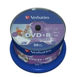 Verbatim 4.7gb 2x Speed Dvd+r (pack Of 50) 43234