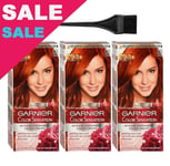 Garnier Sensation 7.40 Intense Copper Red Permanent Hair Color 3 pcs