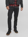 JackandJones Svarta Regular fit jeans med Comfort Stretch (Black Denim,28/32)