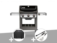 Barbecue gaz Weber Spirit II E-310 + plancha + Housse + Kit ustensiles 3 pièces Better