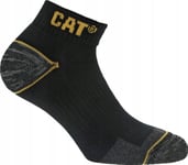 Men's Short Work Socks Cat Zcm0508, Black, Size 43/46, 3 Pairs
