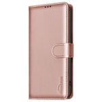 Samsung Galaxy A36 (5G) BINFEN Konstläder Fodral med RFID Blockering - Rose Gold