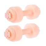BMYUK 2PCS Dumbbells Water Bottle Polypropylene Plastic Double Layer Sealed Lid Injection Bodybuilding Fitness Accessories Pink