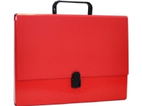 Office Products A4/5cm mapp med handtag och lås röd