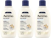 Aveeno Skin Relief Body Wash 300ml | Moisturising | Fragrance-Free X 3