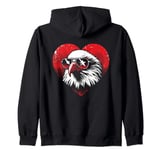 Bald Eagle Heart - Vintage Cool Eagle Bird Lover Zip Hoodie