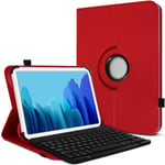 KARYLAX Étui de Protection et Mode Support Horizontale Couleur Rouge avec Clavier Français Azerty Bluetooth pour Tablette BEISTA X109