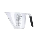 Angled Measuring Jug 400ml, Clear BPA Free Plastic Jug with Handle