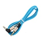 Cable - 3.5 mm Jack 1M AUX Audio Cable Male to Male Cable Gold Plug line Cord Spring Audio Cable For Phone Car Speaker Headphone - Blue