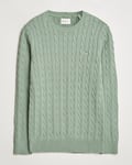 GANT Cotton Cable Crew Neck Pullover Kalamata Green