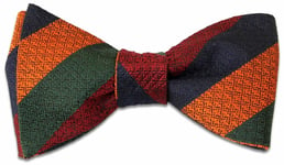 Duke of Lancaster's Regiment Silk Non Crease Self Tie Bow Tie - (NEW Stripe)