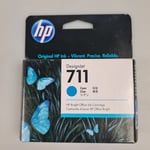 HP 711 Cyan Original Ink Cartridge - Standard Yield 29ml - CZ130A