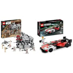 LEGO 75337 Star Wars AT-TE Walker Poseable Toy, Revenge of the Sith Set & 76916 Speed Champions Porsche 963, Model Car Building Kit, Racing Vehicle Toy for Kids