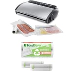FoodSaver FFS005X Machine sous Vide avec Compartiment de Rangement pour  Rouleau et Cutter, Fonction Pulse pour Aliments Fragiles, Inclus  Accessoires