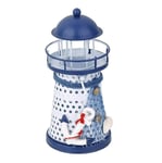 Lighthouse Candlestick Metal Handmade Craft Tea Lights Holder Home Decoration Nautical Themed Ornament