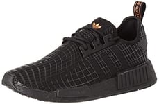 adidas Men's NMD_R1 Sneaker, core Black/core Black/Beam Orange, 9.5 UK