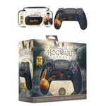 Manette Ps4 Bluetooth Harry Potter Hogwarts Legacy Vivet Doré Lumineuse 3.5 Jack + Sacoche Harry Potter Xl Switch - Oled -