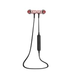 Sports Bluetooth Headset Metal In-ear Wireless Bass Headphones Rose Gold