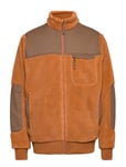 Kayson Teddy Rib Zip Jacket Tops Sweat-shirts & Hoodies Fleeces & Midlayers Orange Kronstadt