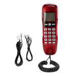 Hakeeta Corded telephone,Home office phone with LCD screen, support for FSK and DTMF dual systems and caller ID display(red)