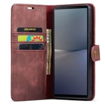 Mobil lommebok DG-Ming 2i1 Sony Xperia 10 V - Rød