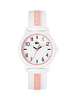 Lacoste White Dial Pink &amp; White Kids/Teen Watch, White