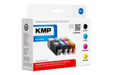 KMP MULTIPACK C107PIXV - 4 paket - Högtydende - sort, gul, cyan, magenta - blækpatron (alternativ till: Canon CLI-571YXL, Canon PGI-570PGBKXL, Canon CLI-571MXL, Canon CLI-571CXL, Canon 033200330, Canon 3C01, 3C01, 3C01, 3C01, 4 , Canon 0318C001)