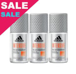 Adidas Men Intensive Deodorant Roll-On Antiperspirant Ultra Dry 3 x 50ml 1.69 oz
