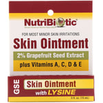 NutriBiotic, Skin Ointment, 2% Grapefruit Seed Extract with Lysine, .5 fl oz (15
