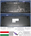 Clavier/Keyboard Qwertz Hongroise / Hungarian HU Pour 6301N, 6960800349, 6960800449, Port connecteur/ connector PS2, Noir / Black
