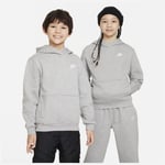Nike Luvtröja NSW Club Fleece - Grå/Vit Barn, storlek M: 137-147 cm