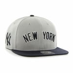 Mlb New York Yankees Cap Basecap Baseballcap 47 Brand Sure Shot Gray Lettering