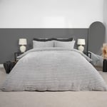 Ribbed Duvet Cover Faux Fur Winter Warm Bedding Set