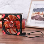 15led Cooling Fan Rgb 12cm Dc 12v Brushless Cooler For Computer Red