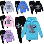 Lilo Stitch Träningsoverall 2-delat Set med Huvtröja och Byxor Sportkläder för Barn Pink 170cm