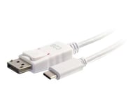 C2g 2.7M (9Ft) Usb C To Displayport Adapter Cable White - 4K Audio / Video Adapter - Extern Videoadapter - Usb-C - Displayport - Vit