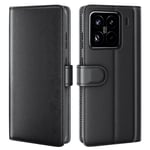 Xiaomi 15 Pro Plånboksfodral i Äkta Läder, Svart