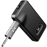 ANSTA Récepteur Bluetooth 4.1, Adaptateur Audio sans Fil Portable, Charge Rapide de 5 Minutes, kit Mains Libres Bluetooth Voiture Adaptateur 3,5 mm