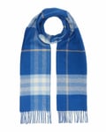 Burberry Men's Scarf 100% Cashmere Blue Check Scarf 168x30 cm Gift for Him