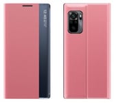 Flip Fodral Slim - Xiaomi Redmi Note 10 Pro Time Window Rosa