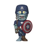 Funko Vinyl Soda: Marvel: What If? Zombie Captain America - Glow in The Dark Chase - (Styles May Vary) - Marvel What If - Figurine en Vinyle à Collectionner - Idée de Cadeau - Produits Officiels