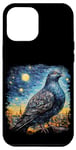 Coque pour iPhone 14 Plus Pigeon bleu nuit étoilée van gogh portrait peinture art art