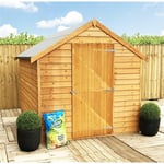 8 x 6 Overlap Pressure Treated Apex Wooden Shed