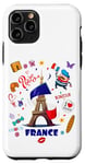 iPhone 11 Pro Vive La France - I Love Paris Eiffel Tower Graphic Design Case